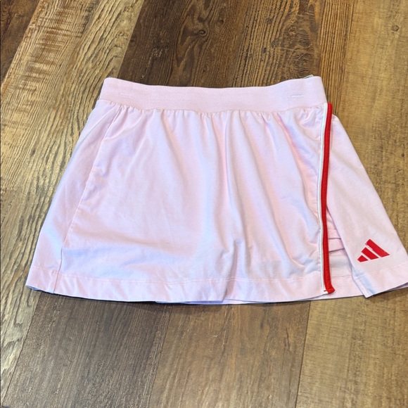 Pink Adidas Tennis Skirt with Red Stripe - Picture 1 of 7